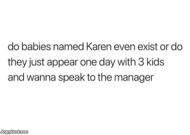 Babies Named Karen