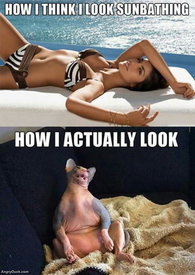 How I Look Sunbathing