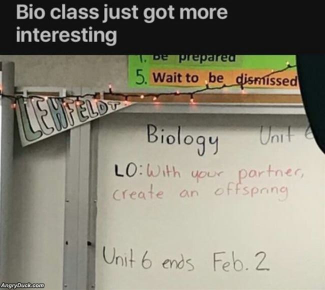 Bio Class Got Interesting