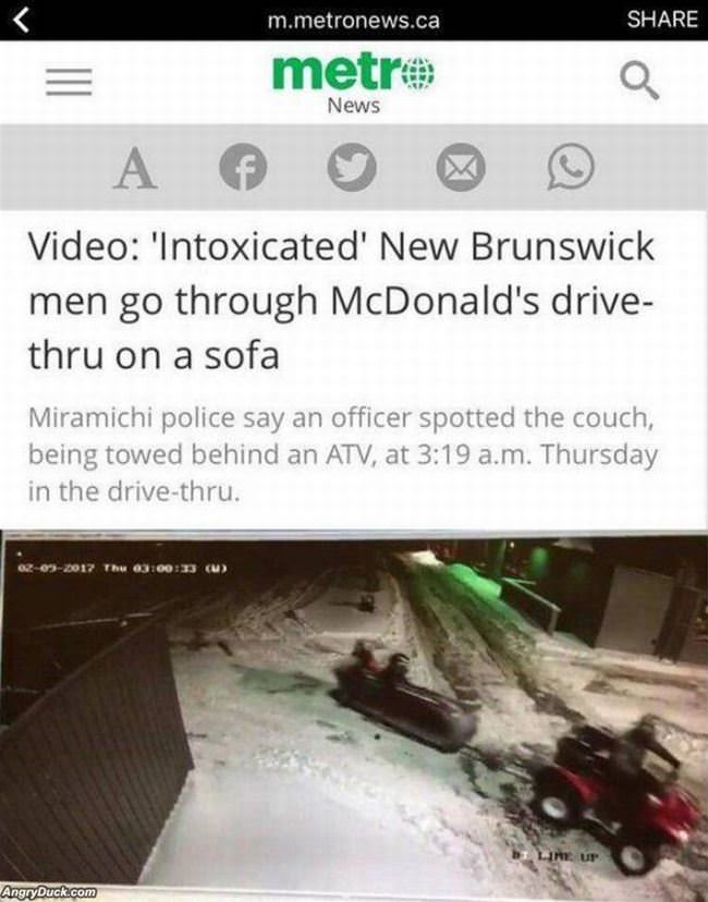 Drive Through With A Couch