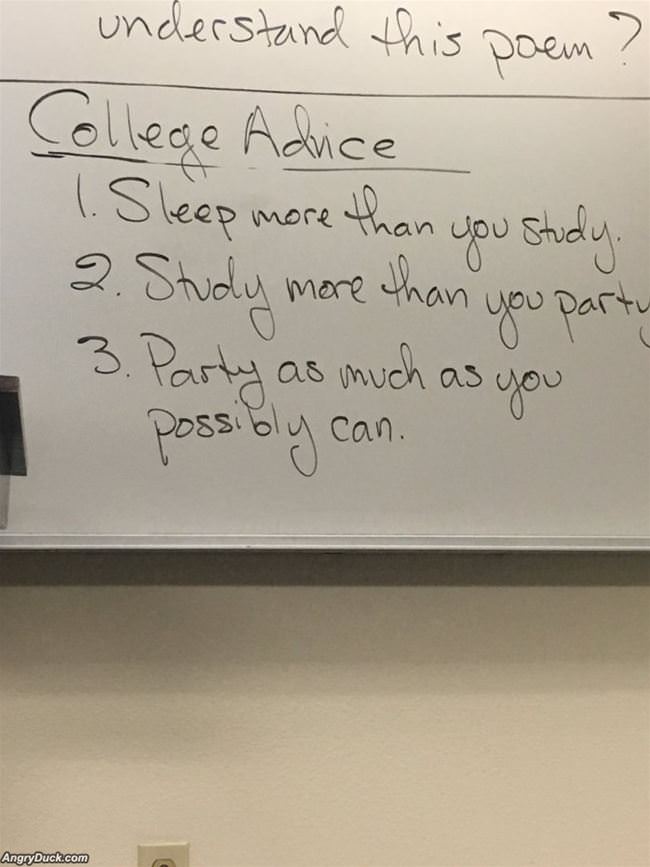 Some Advice For College