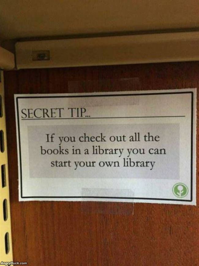 A Secret Library Tip