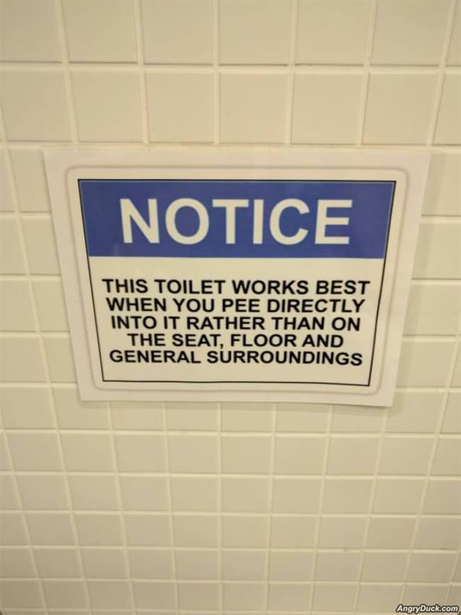 Toilet Notice
