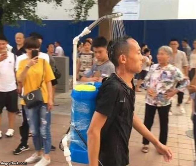 Dude Loves His Showers