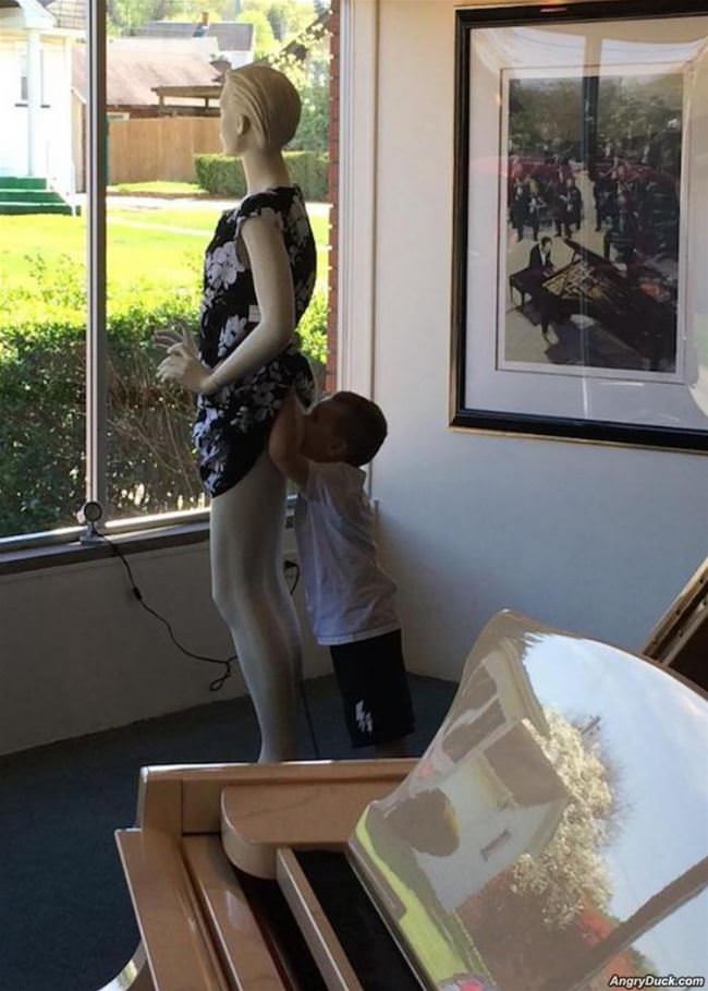 This Kid Is Very Curious
