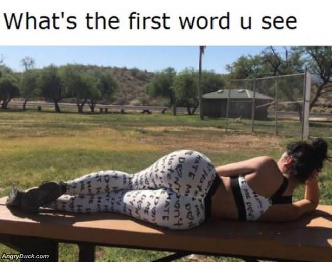 First Word You See