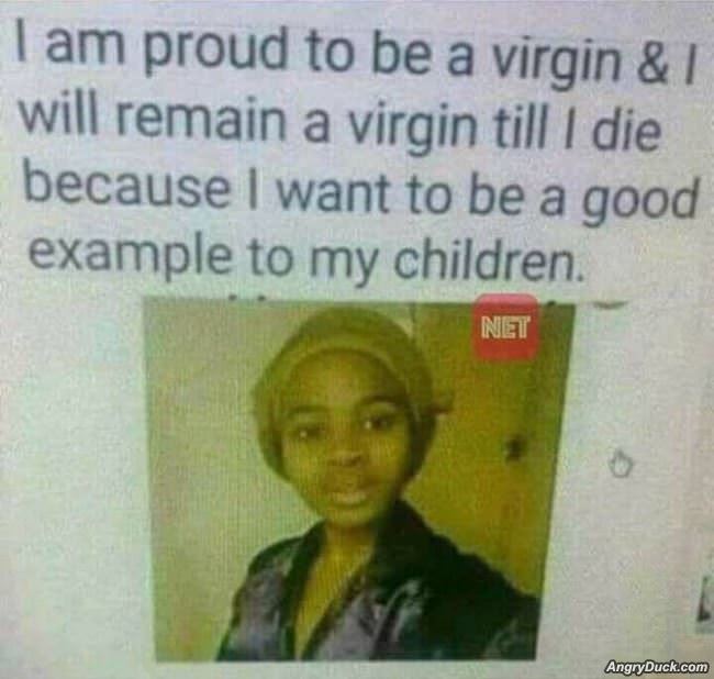 She Is Proud To Be A Virgin