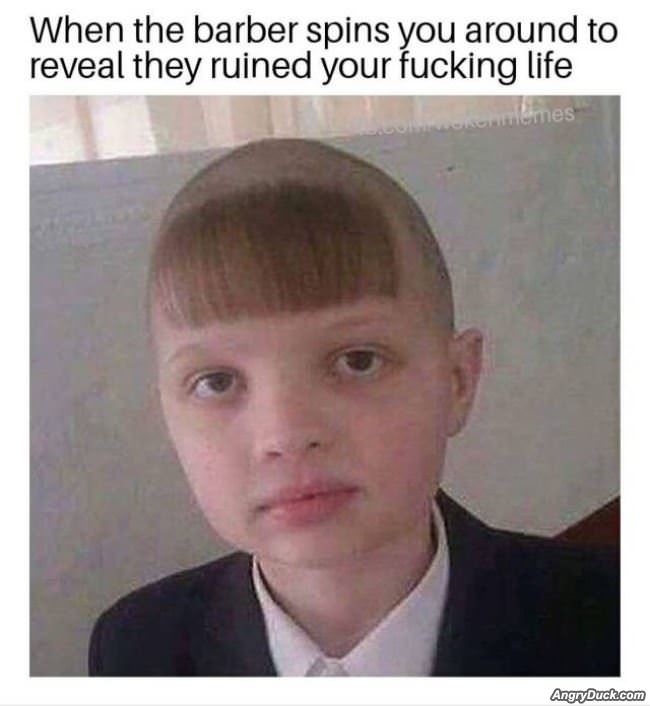The Barber Spins You Around