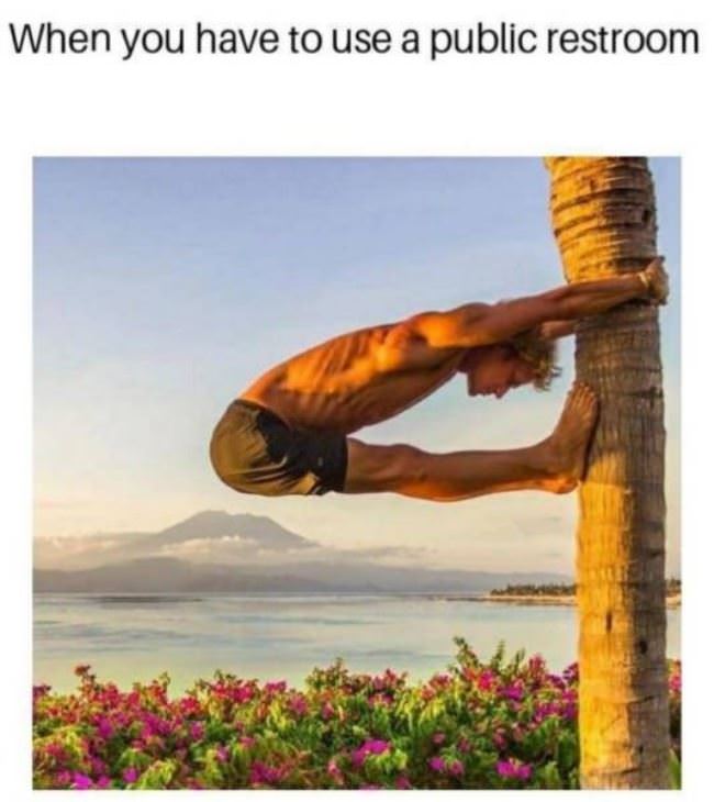 Using A Public Bathroom