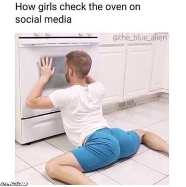 Checking The Oven