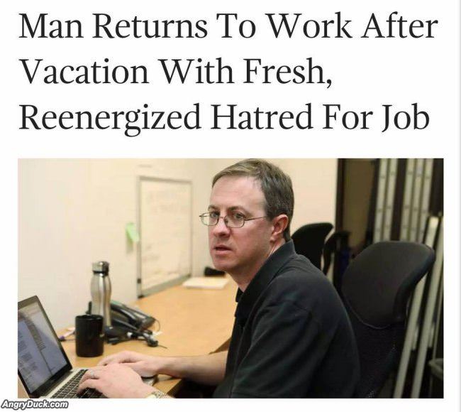 Man Returns To Work