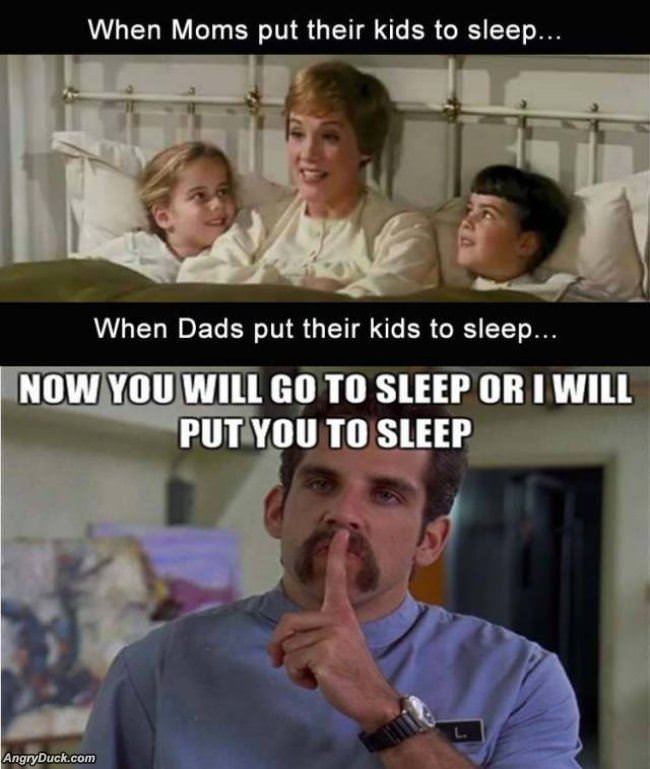 Moms And Dads At Bed Time
