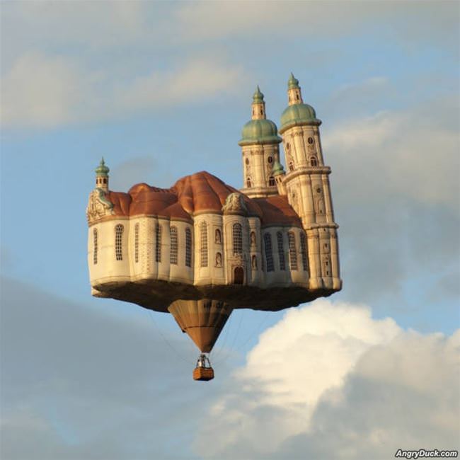 A Flying Castle Balloon