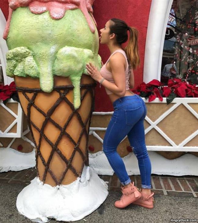 She Really Loves Ice Cream