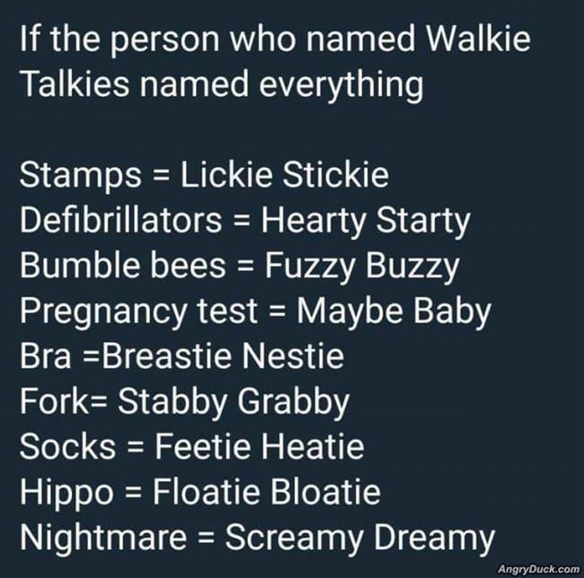 If They Named Everything