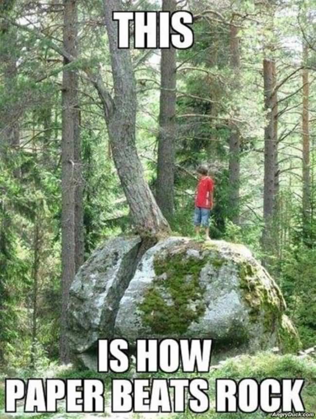 How Paper Beats Rock