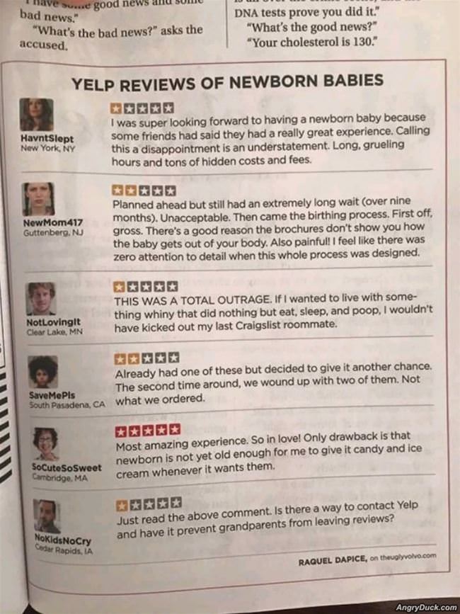 Newborn Baby Reviews