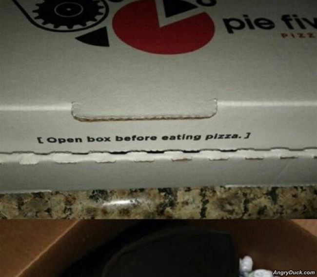 Open The Box Before Eating