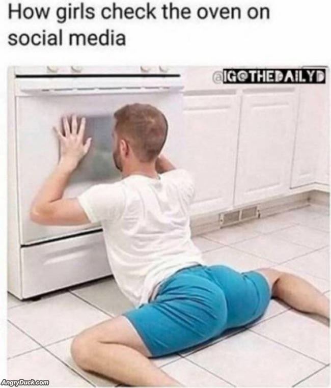 Checking The Oven