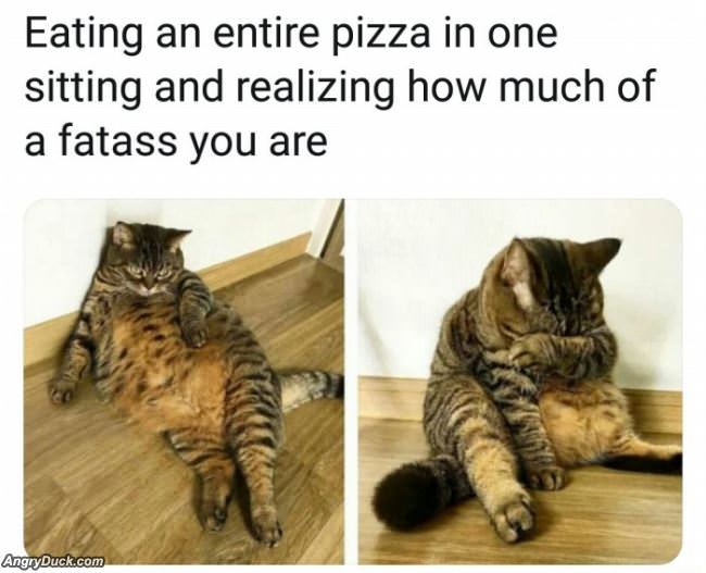 Eating An Entire Pizza