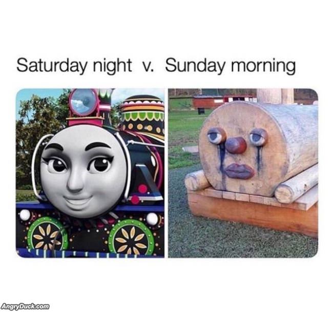 Saturday Night Vs Sunday Morning