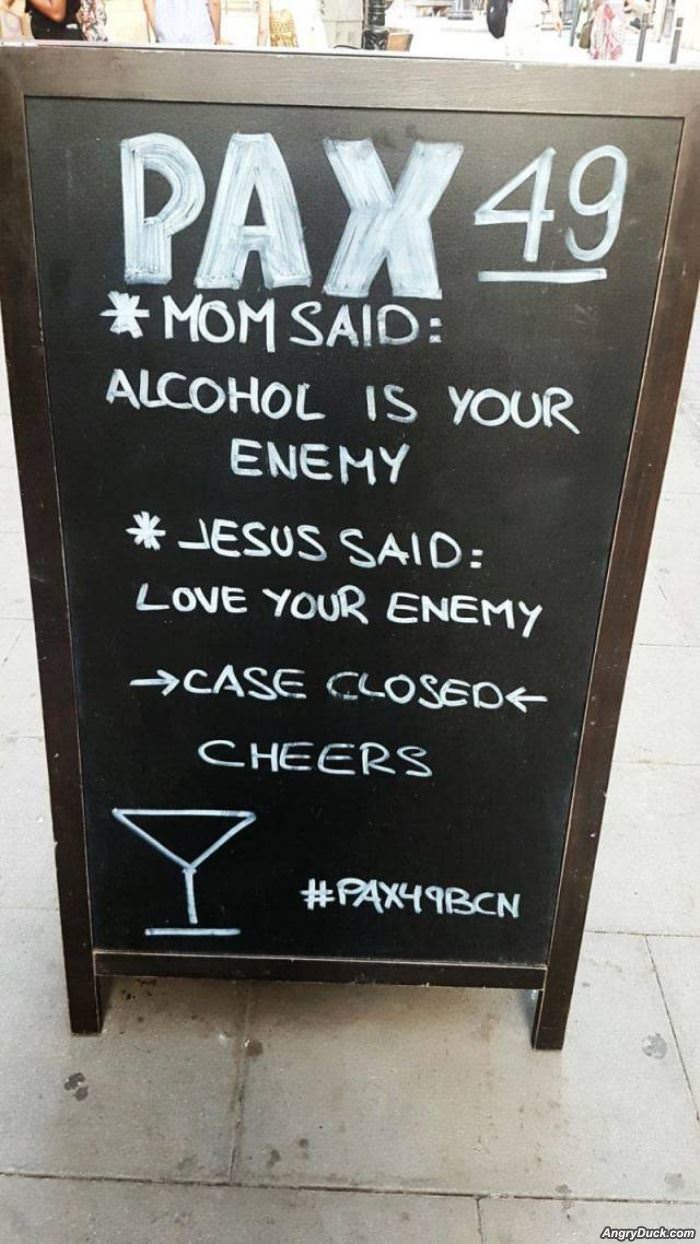 Alcohol Is Your Enemy