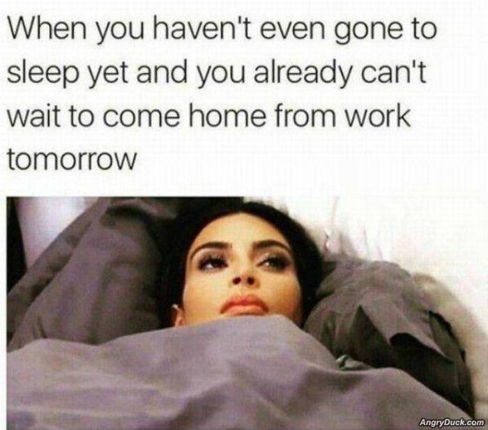 Already Thinking About Tomorrow