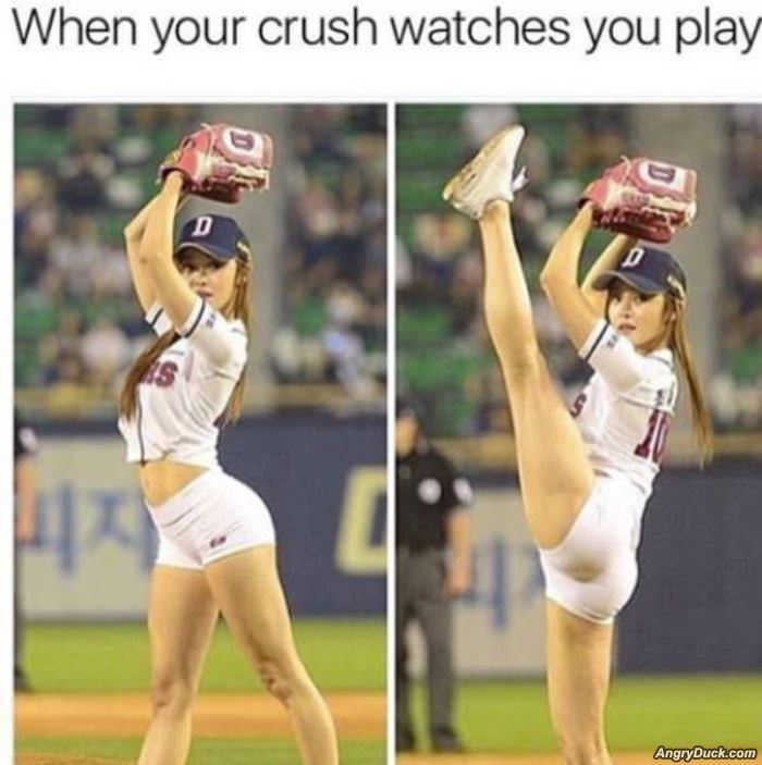 When Your Crush Watches You Play