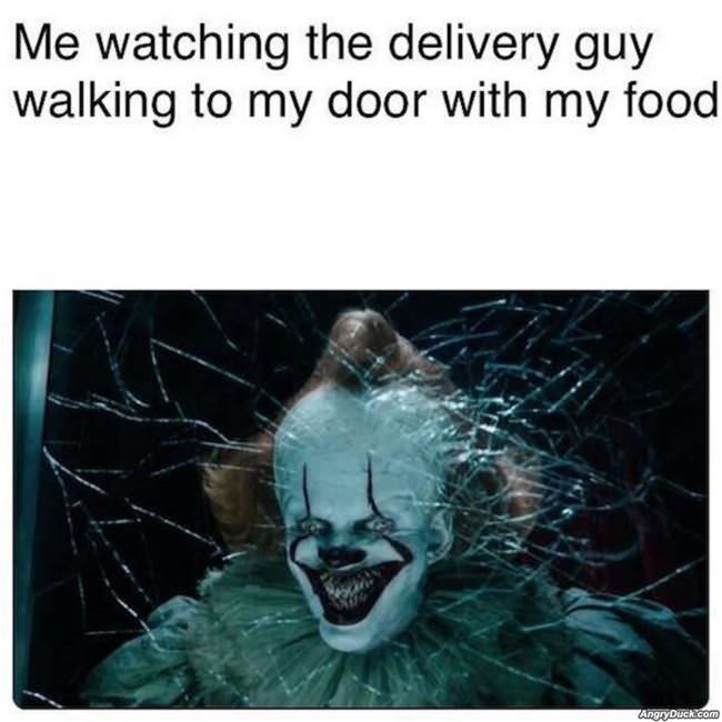 Watching The Delivery Guy
