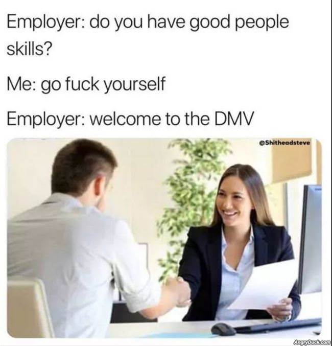 Welcome To The Dmv