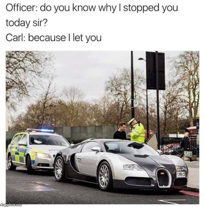 Do You Know Why I Stopped You