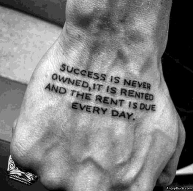 Success Is Never Owned