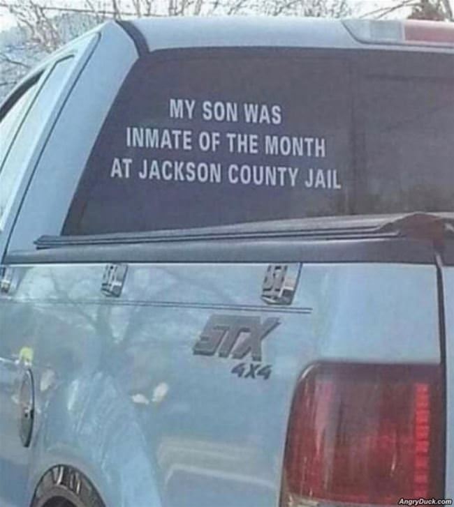My Son Was Inmate Of The Month