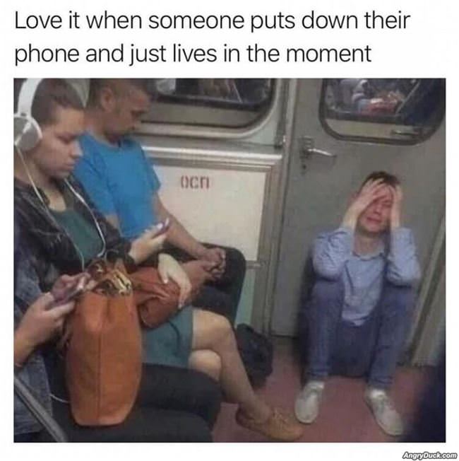 Puts Down Their Phone