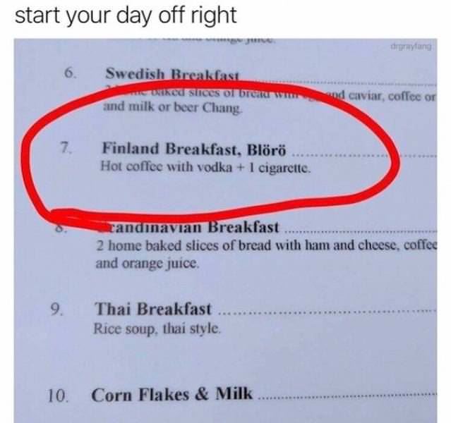 Start The Day Off Right