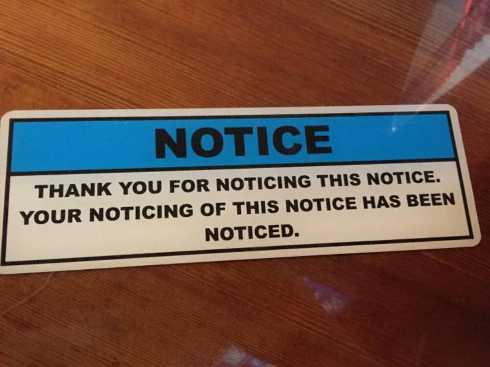 thank you for noticing