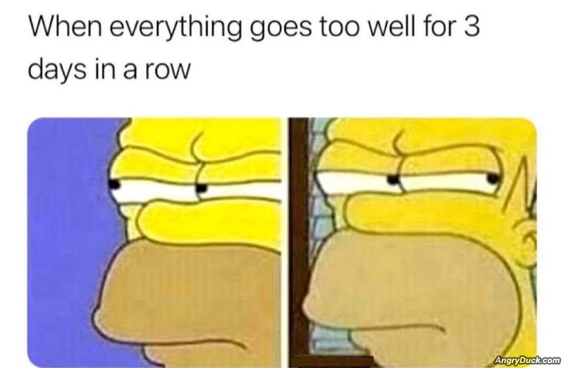 Everything Going Too Well