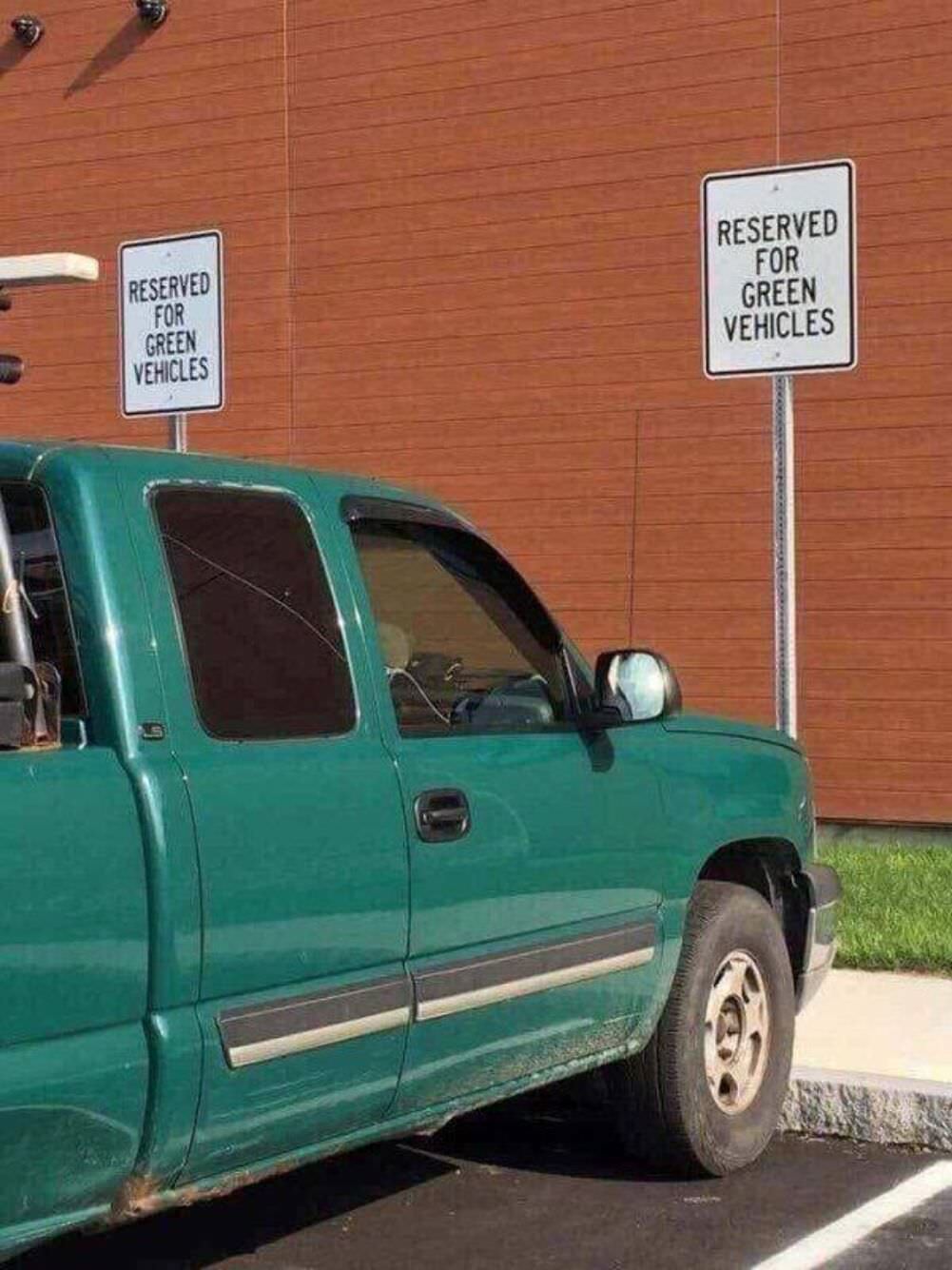 reserved for green vehicles