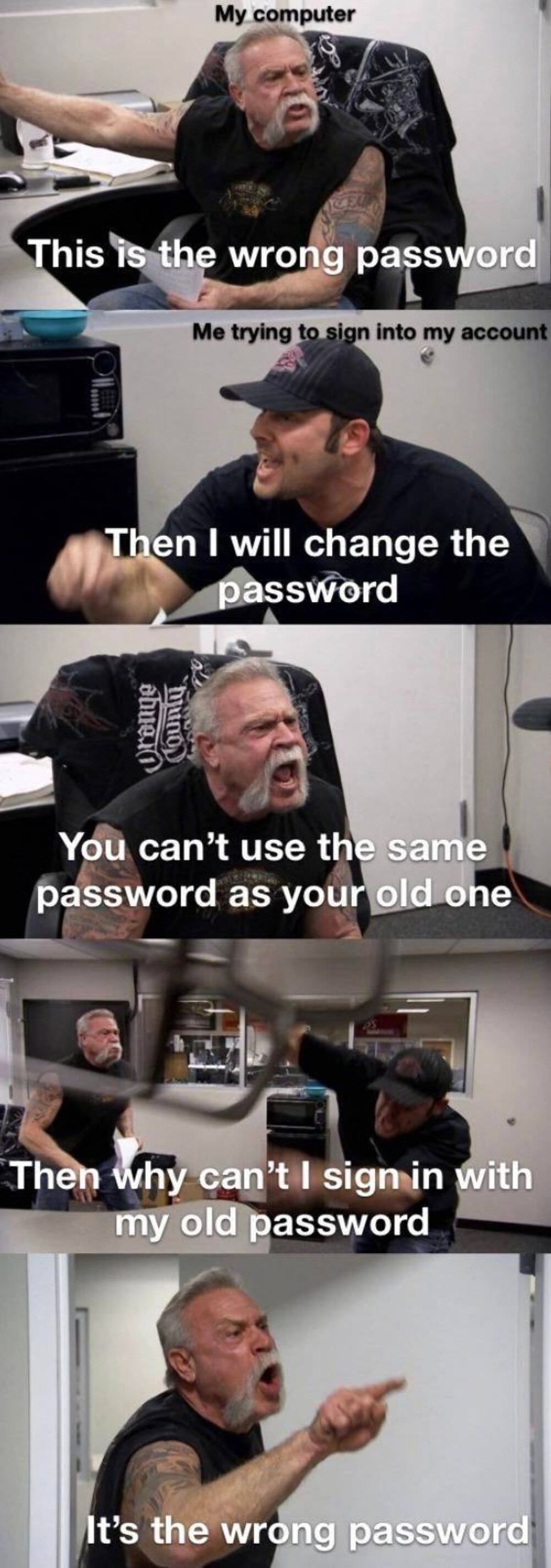 your password