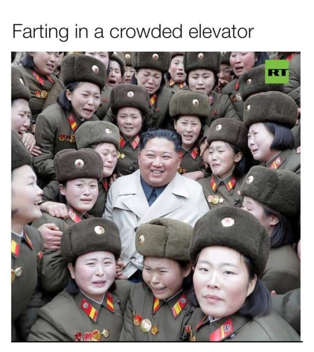 farting an an elevator