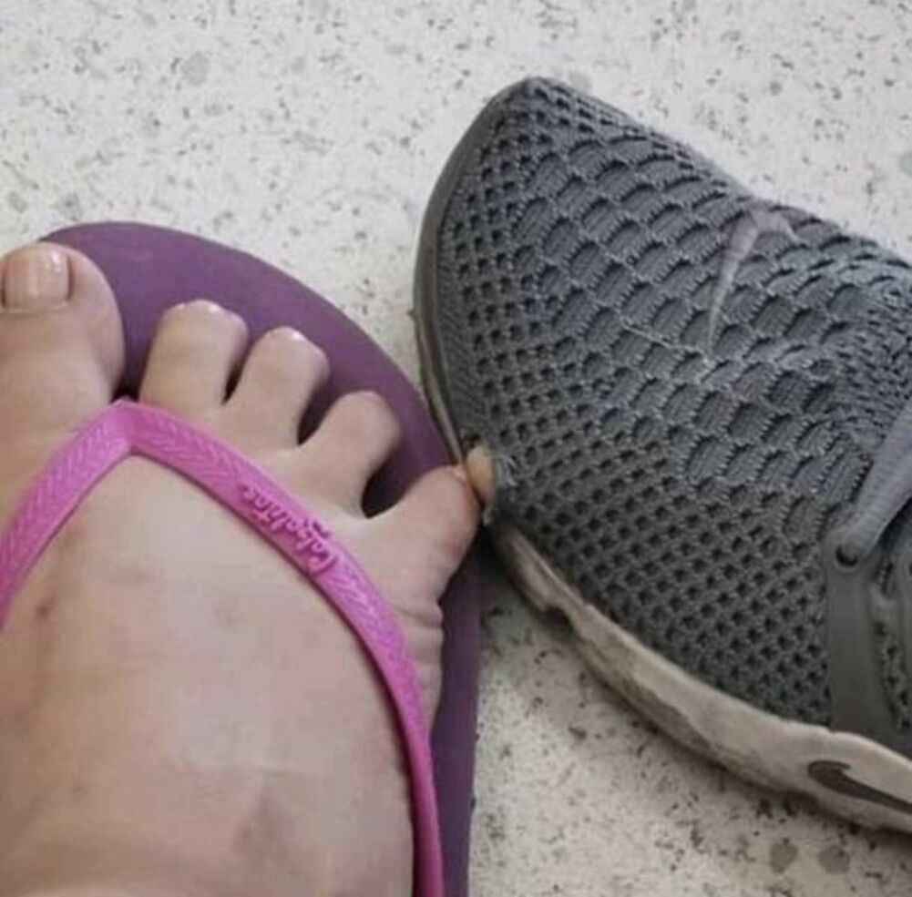holding toes