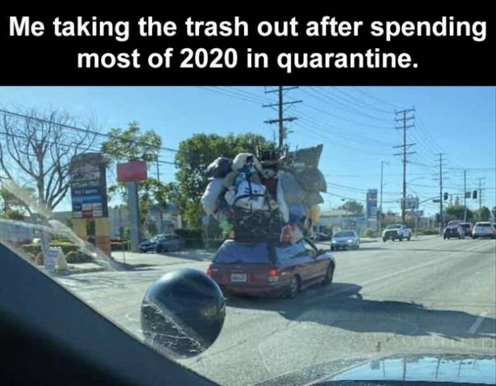 taking out the trash