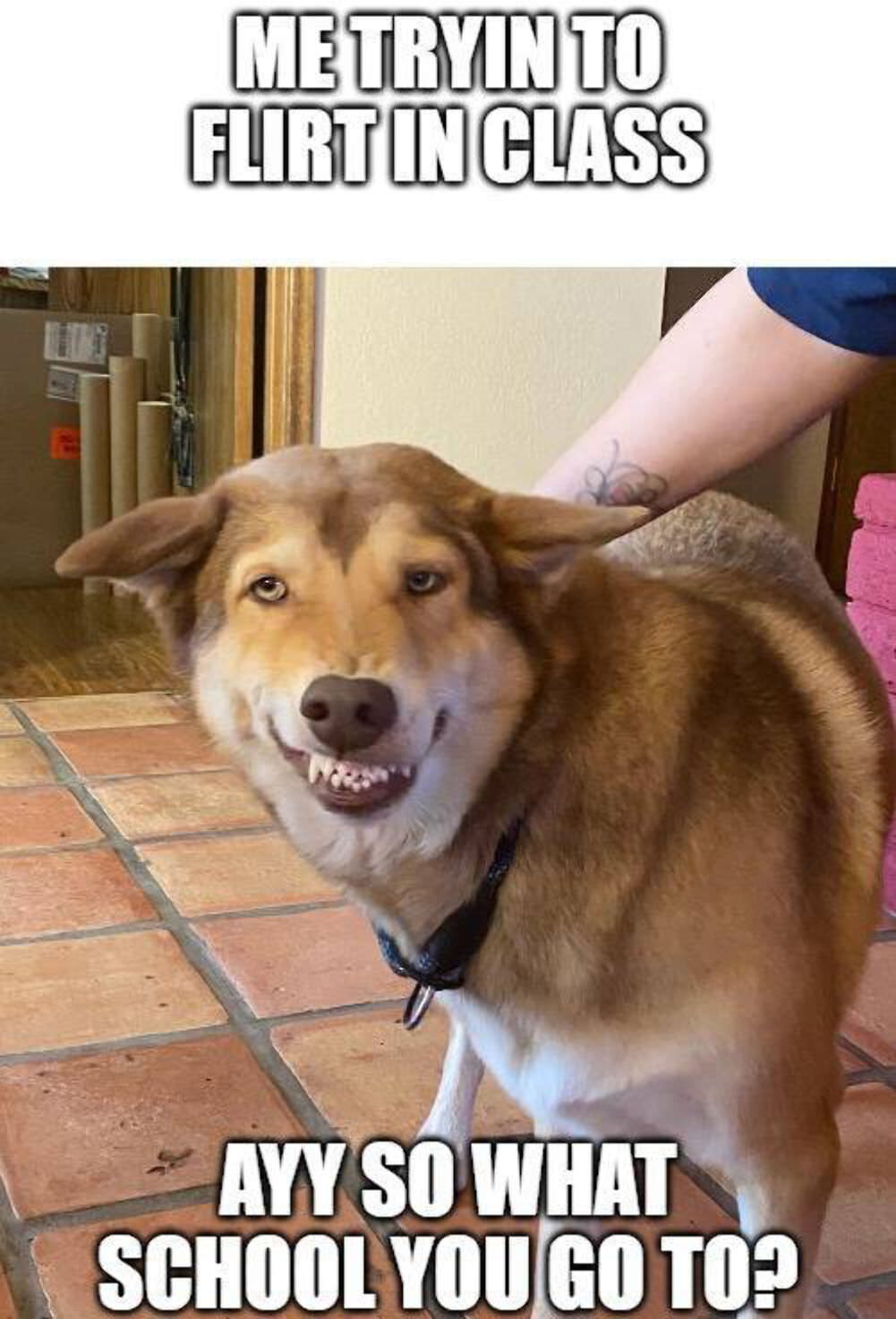 tryin to flirt in class