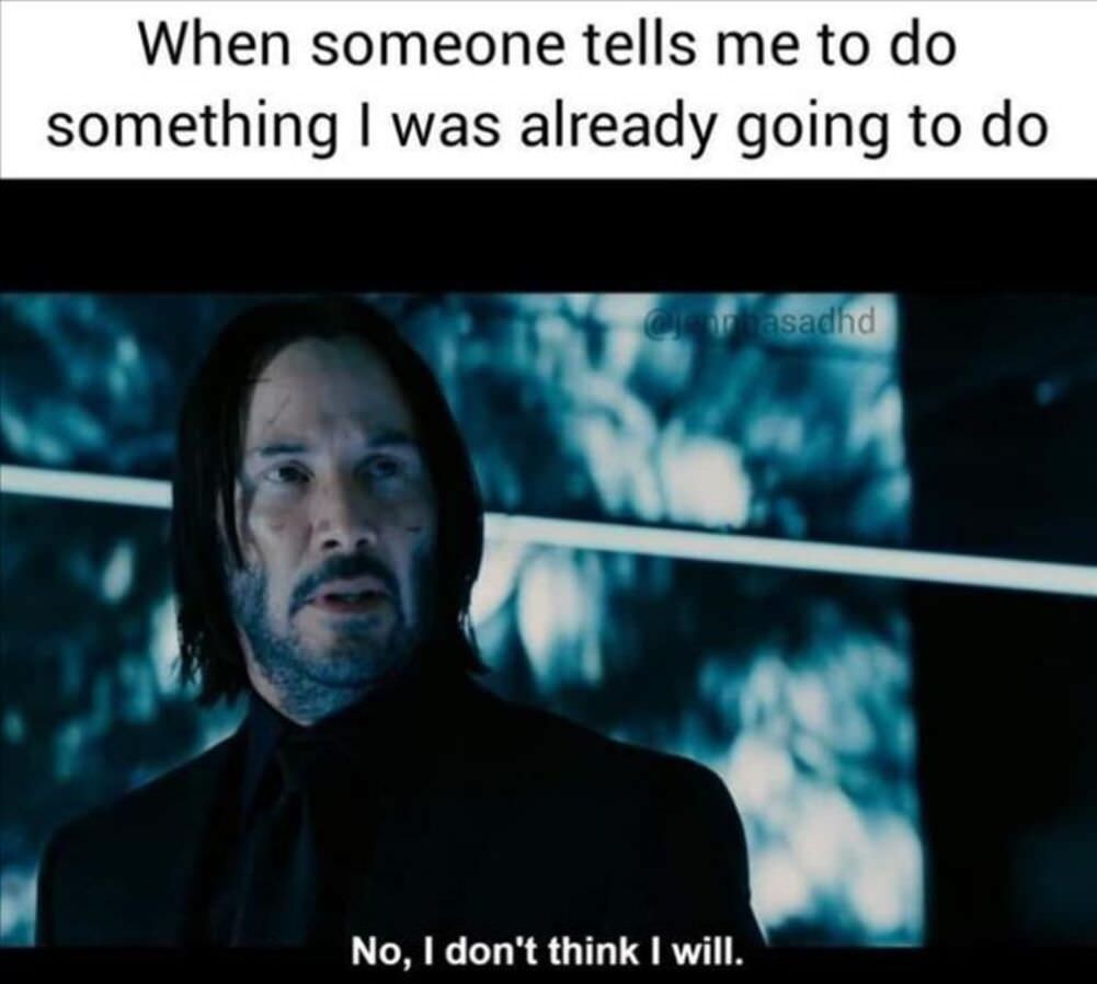 not going to do it now