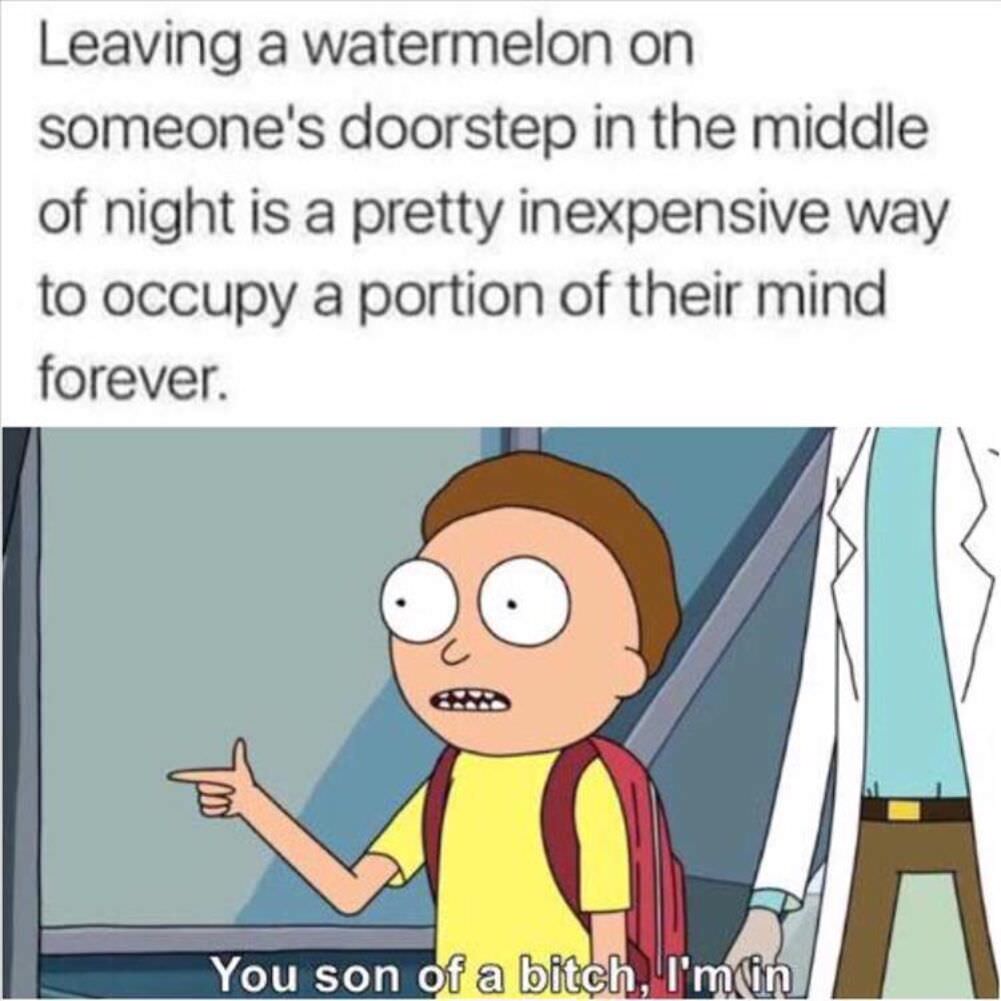 leaving a watermelon