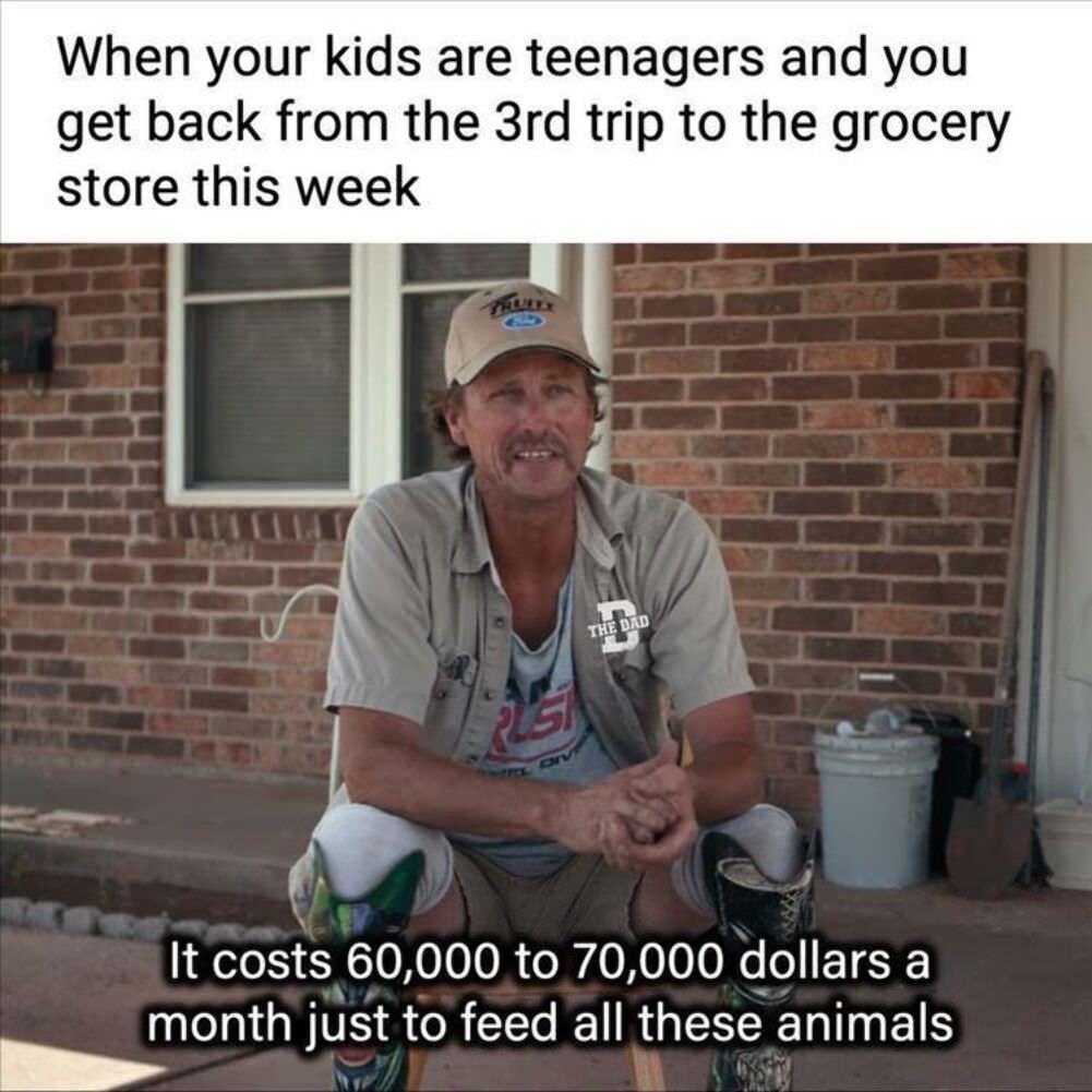 having teenagers at home