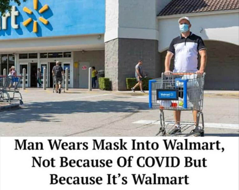wearing a mask in walmart