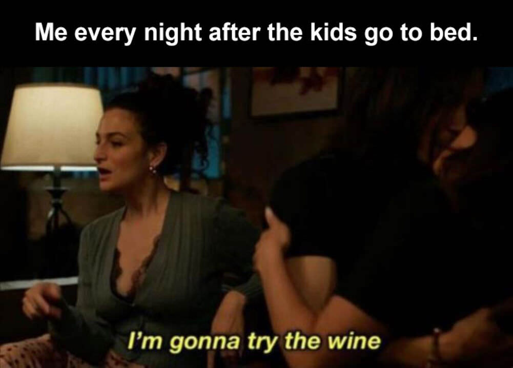 after getting the kids to bed