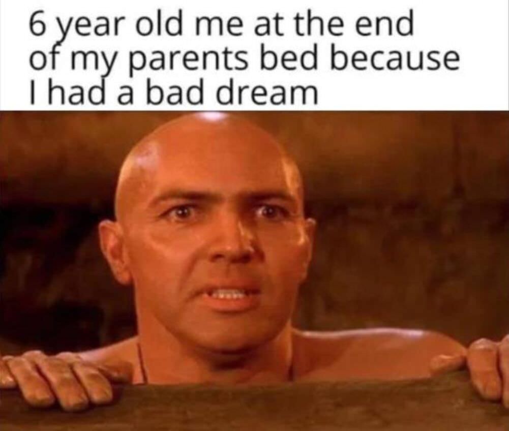 at the end of my parents bed