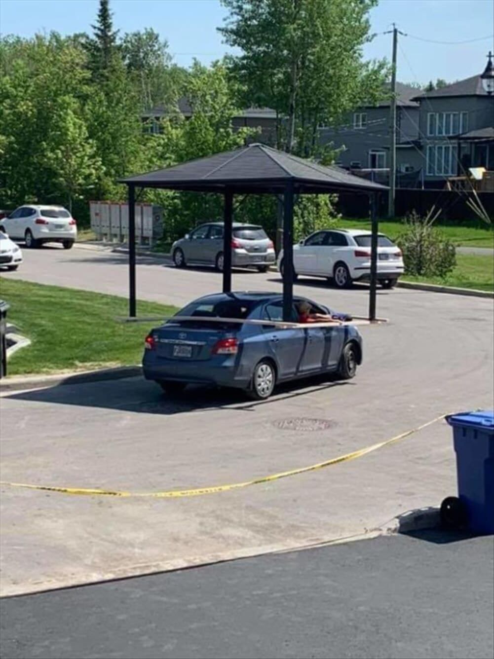 staying in the shade